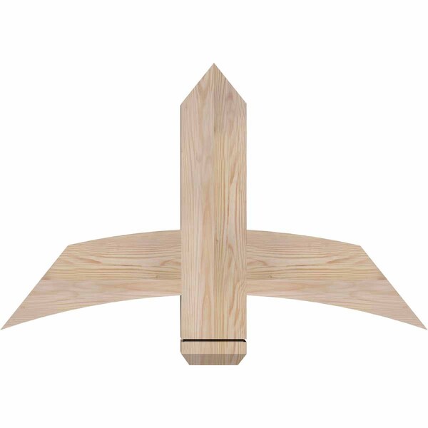 Ekena Millwork Bellingham Smooth Timber Gable Bracket, Douglas Fir, 36"W x 23"H x 3 1/2"D x 5 1/2"F, 15/12 Pitch GBW036X23X0406BEL00SDF - main